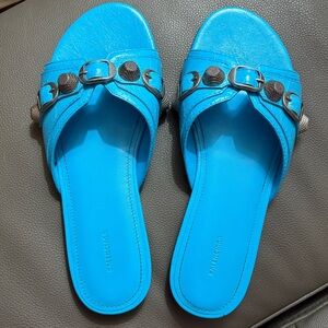 Balenciaga Cagole Blue Sandals